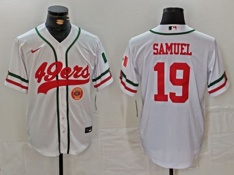 Men San Francisco 49ers 19 Samuel White Joint Name 2024 Nike Limited NFL Jersey style 3